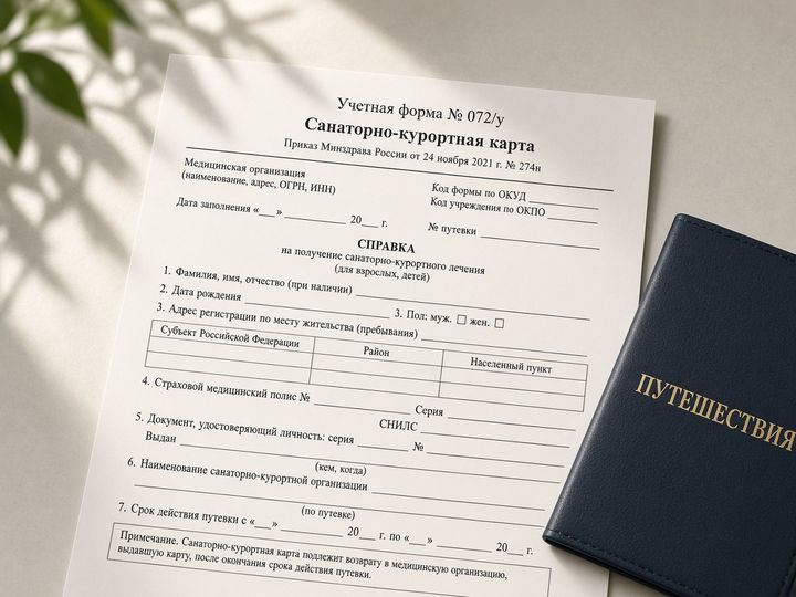 Документы к заезду в санаторий Комплект к заезду в санаторий: санаторно-курортная карта 072/у или 076/у и свежие анализы